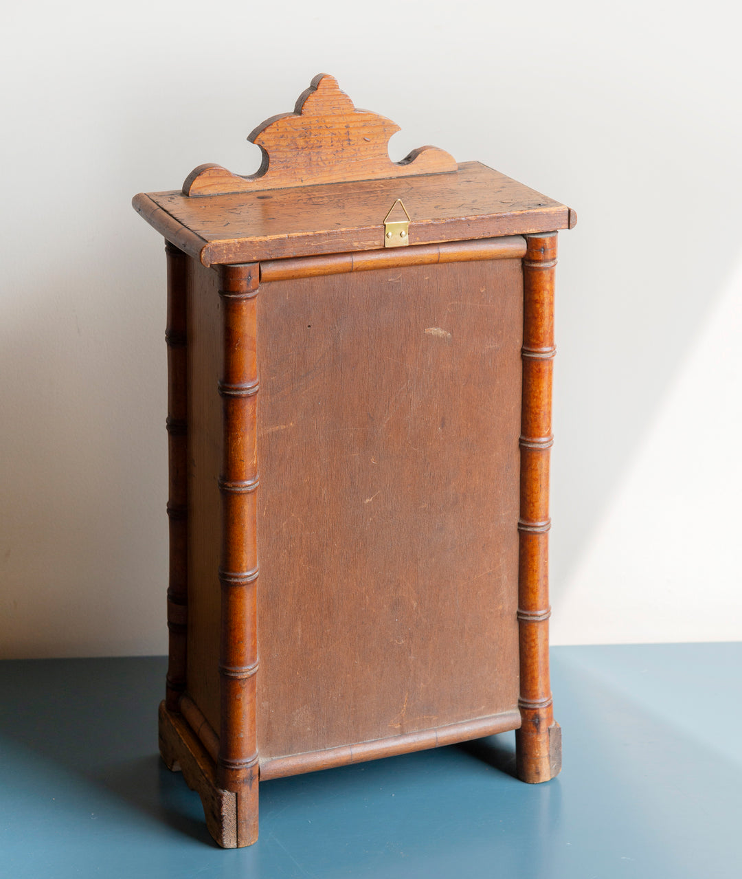 French Faux Bamboo Medicine Chest With Mirror