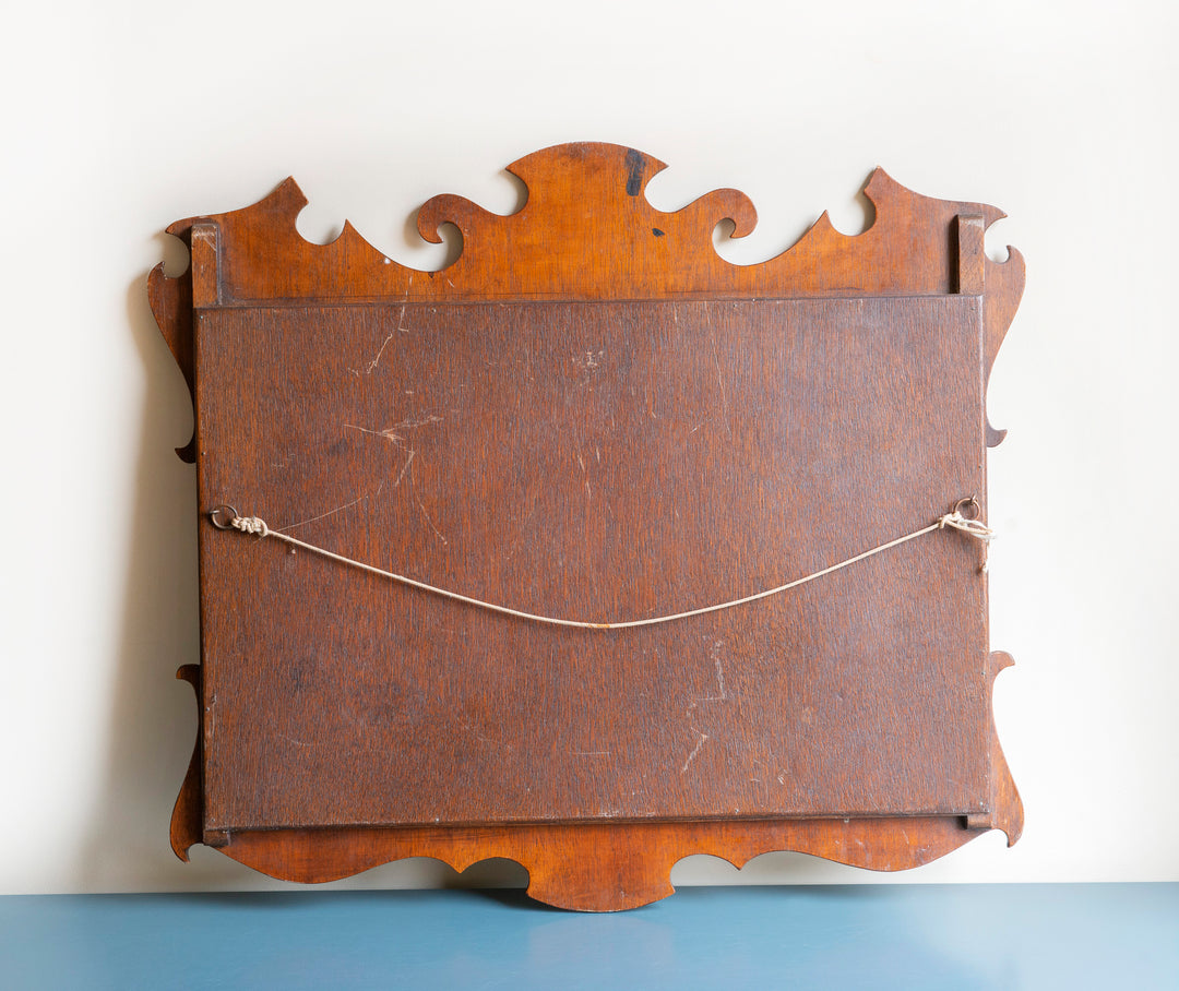 Antique Georgian Carved Mahogany Mirror, 19th Century