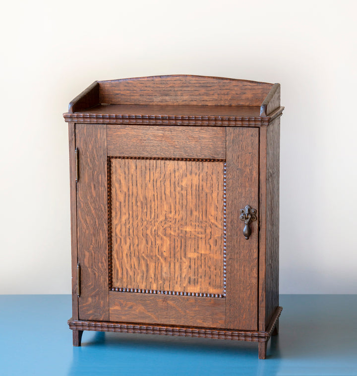 Dutch Oak Wooden Wall Cabinet, Art Deco