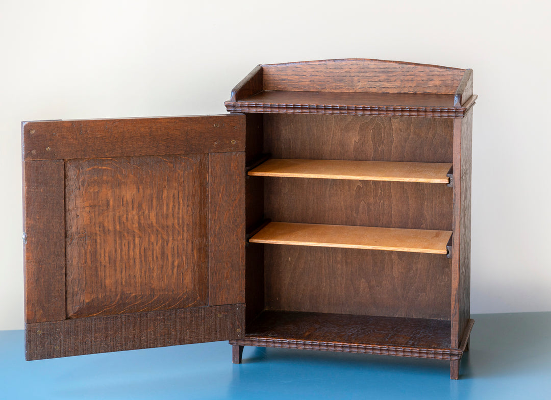 Dutch Oak Wooden Wall Cabinet, Art Deco