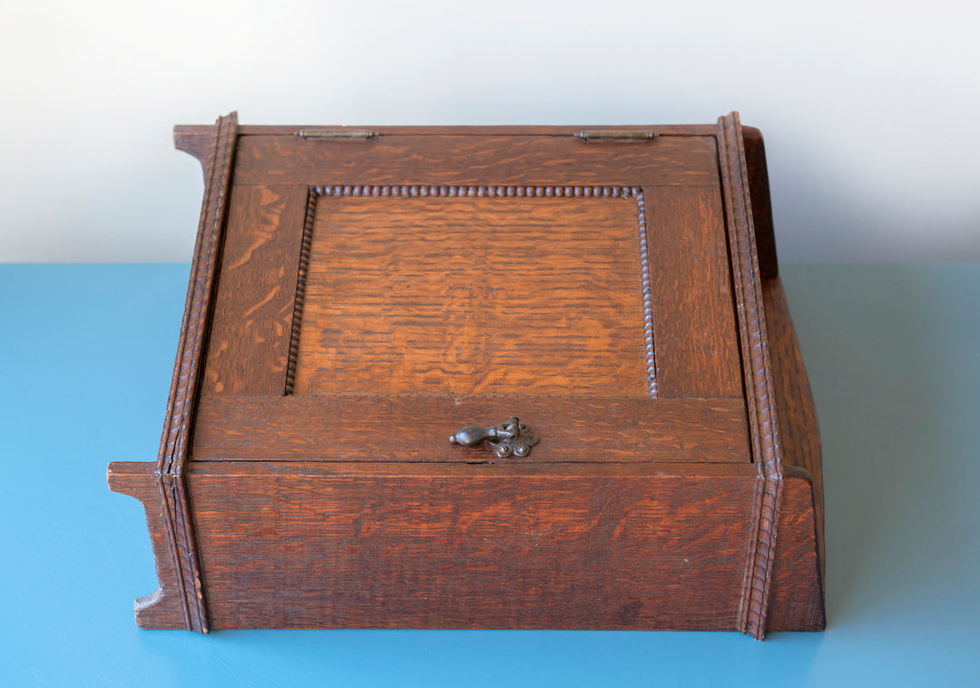 Dutch Oak Wooden Wall Cabinet, Art Deco