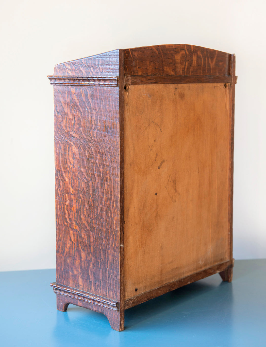 Dutch Oak Wooden Wall Cabinet, Art Deco