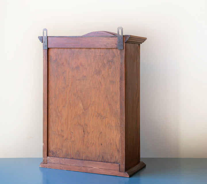 Antique Apothecary Cabinet With Beveled Glass Mirror, 1920s