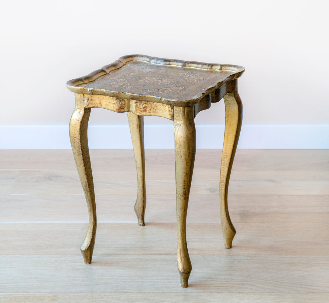 Florentine Square Side Table, Made In Italy