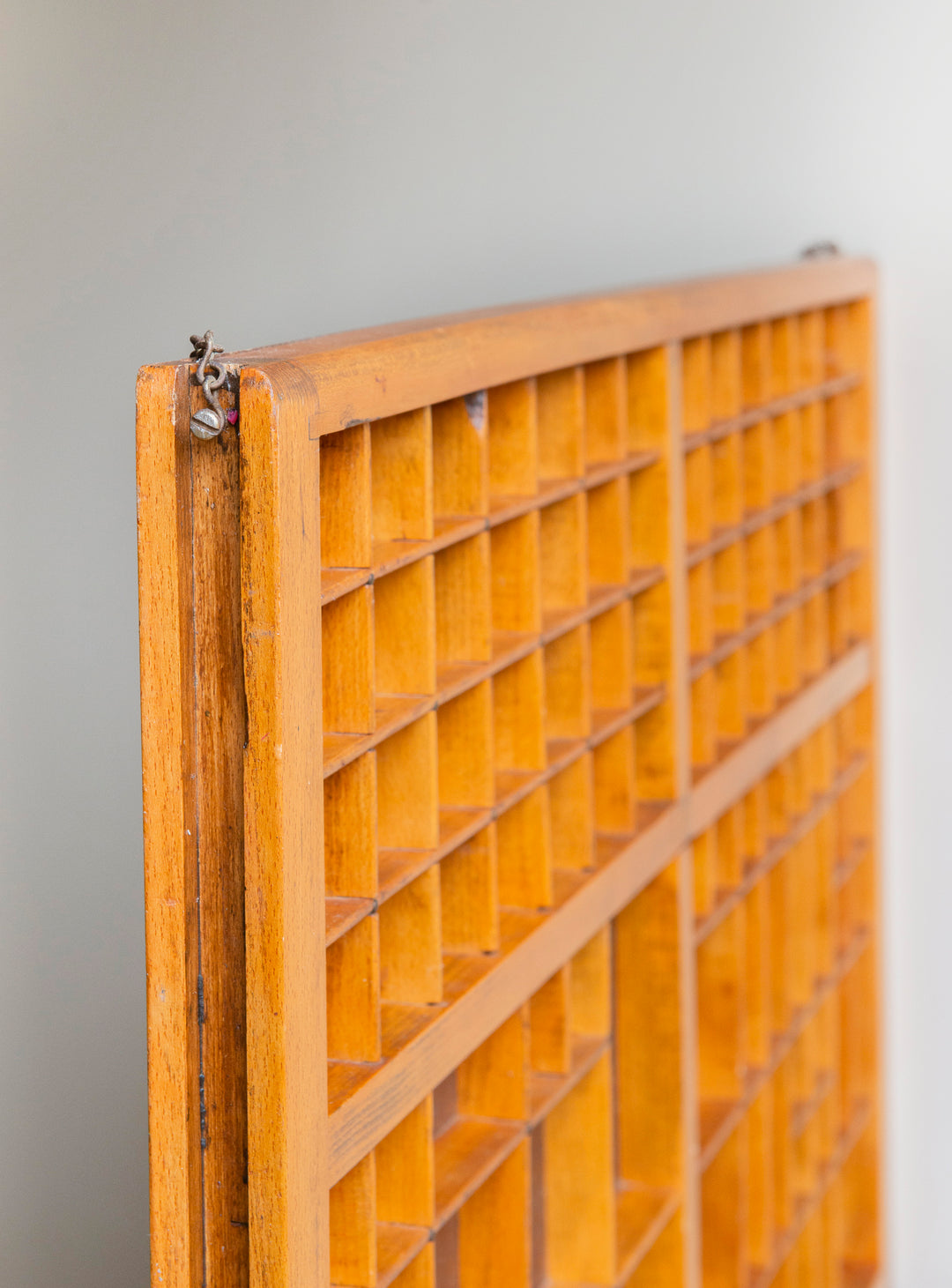 Large Wooden Printers Tray With Hanging Chain