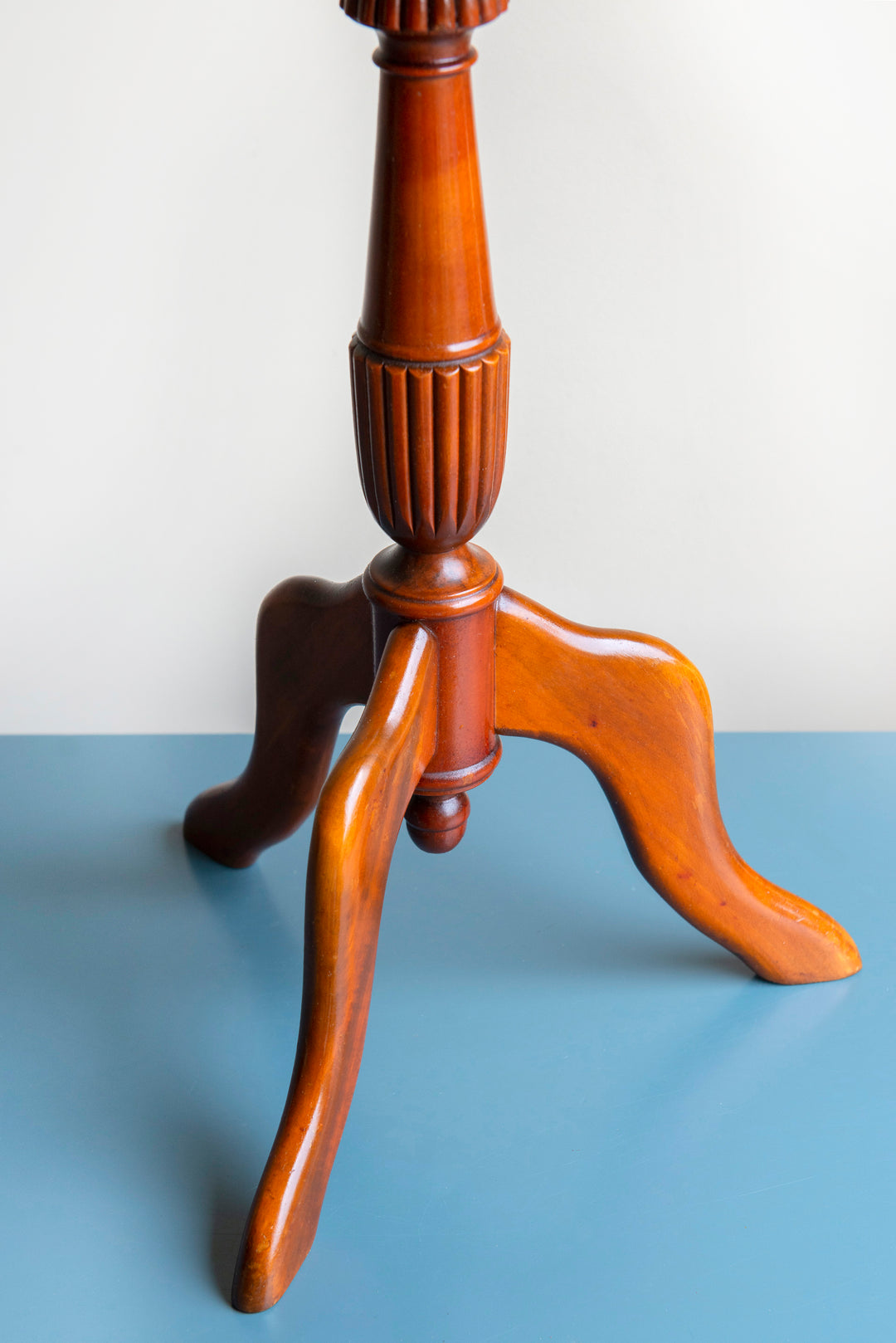 Dark Brown Wine Table With Leather Top