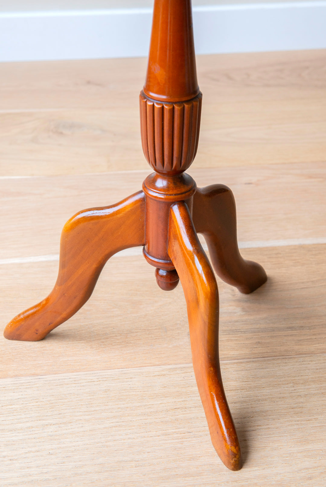 Dark Brown Wine Table With Leather Top