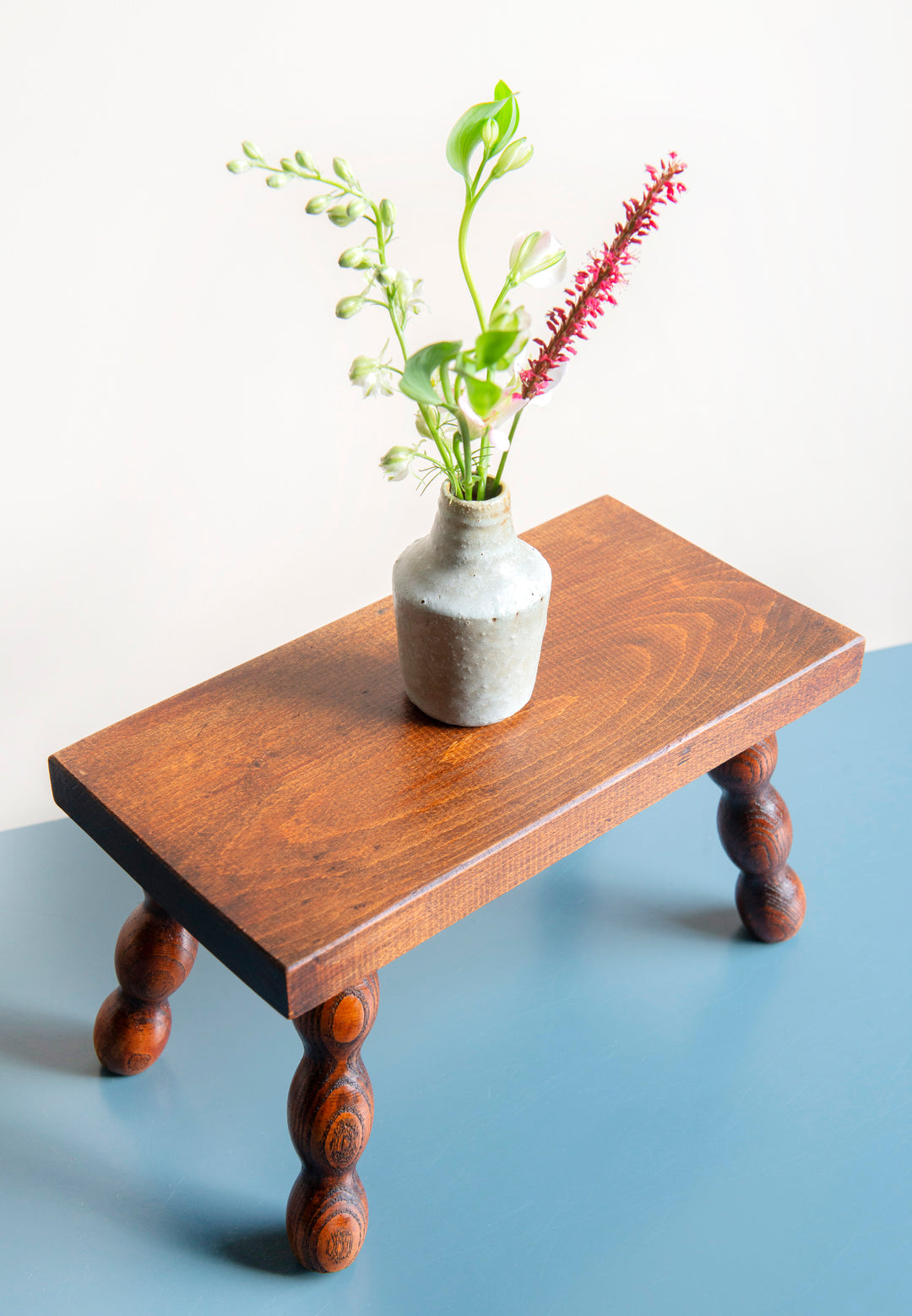 Small Antique Bobbin Stool, Made In France