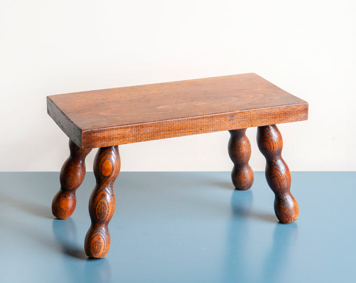 Small Antique Bobbin Stool, Made In France