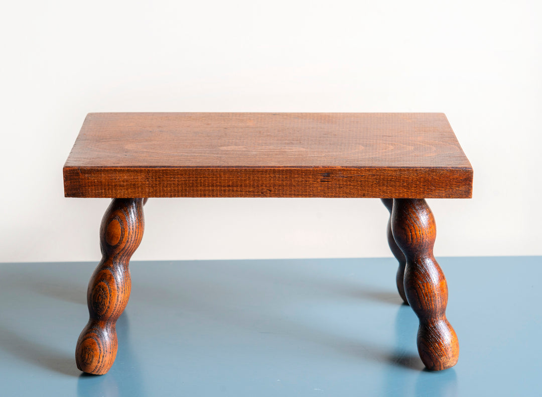 Small Antique Bobbin Stool, Made In France