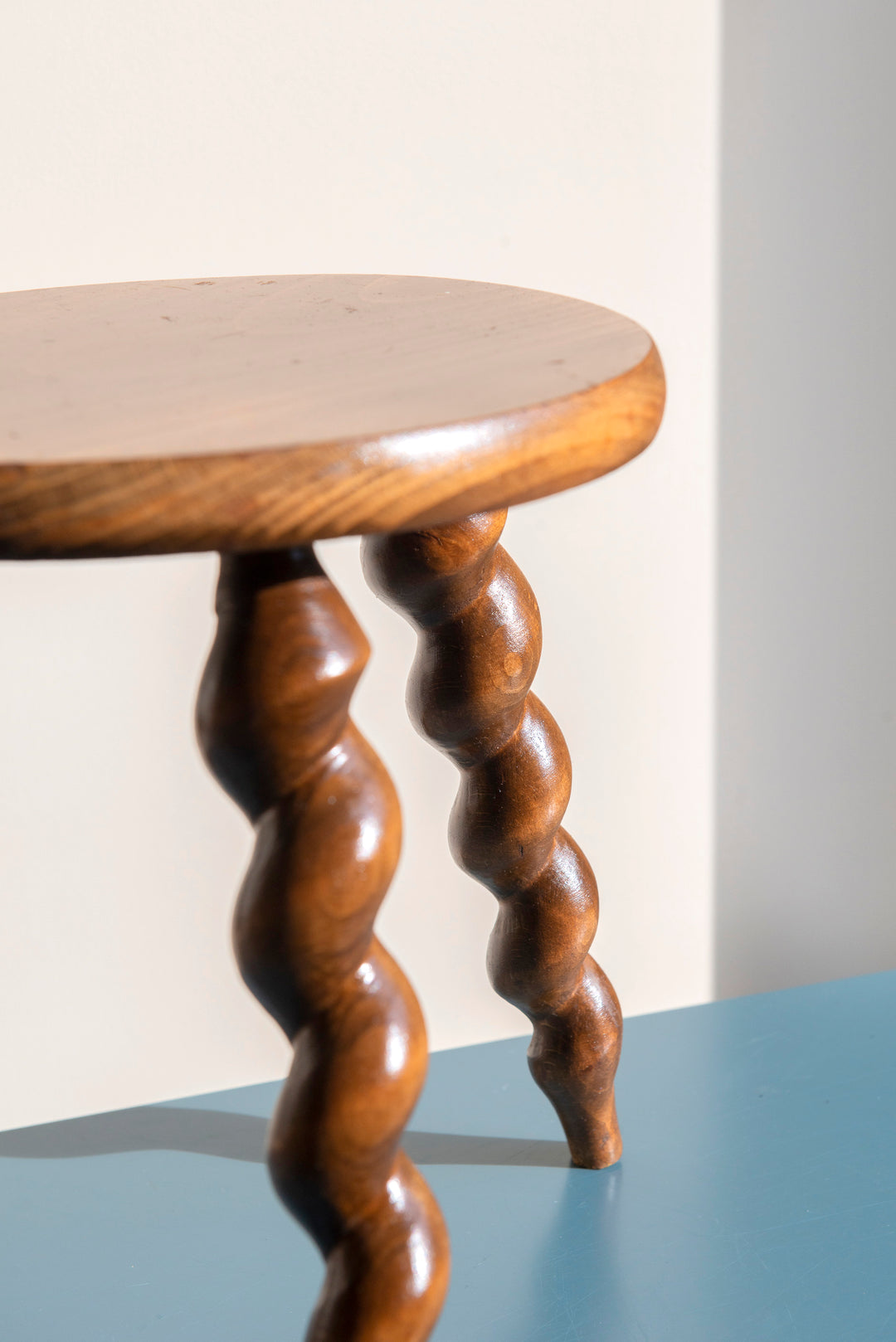 Small Barley Twist Milking Stool, French Side Table