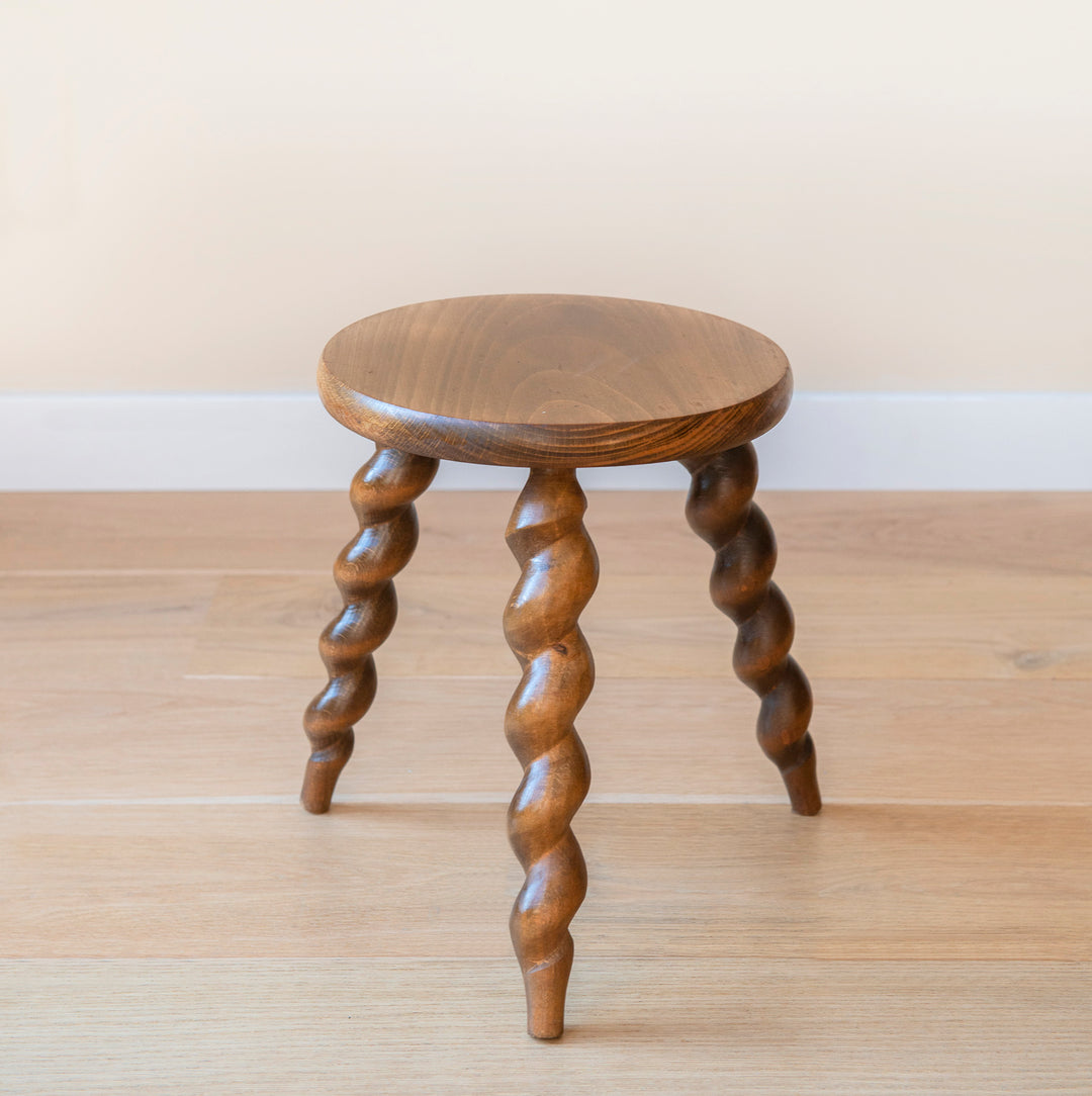 Small Barley Twist Milking Stool, French Side Table