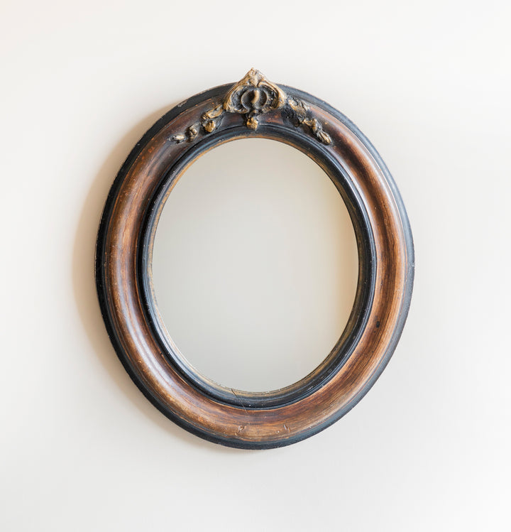 Oval Antique French Mirror, 19th Century