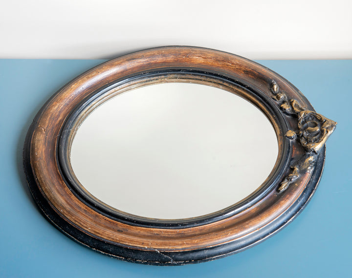 Oval Antique French Mirror, 19th Century