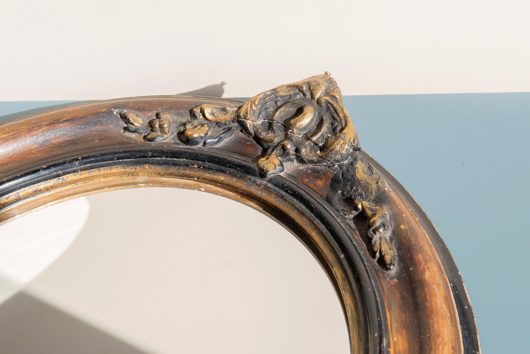 Oval Antique French Mirror, 19th Century