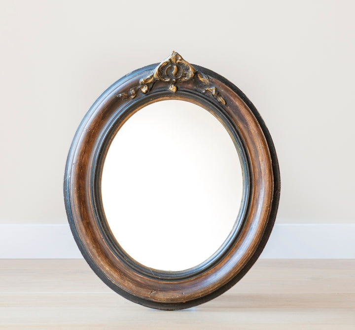 Oval Antique French Mirror, 19th Century