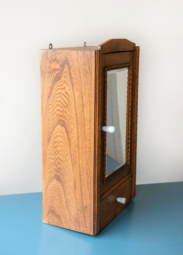 Antique French Apothecary Cabinet With Drawer, 1900s