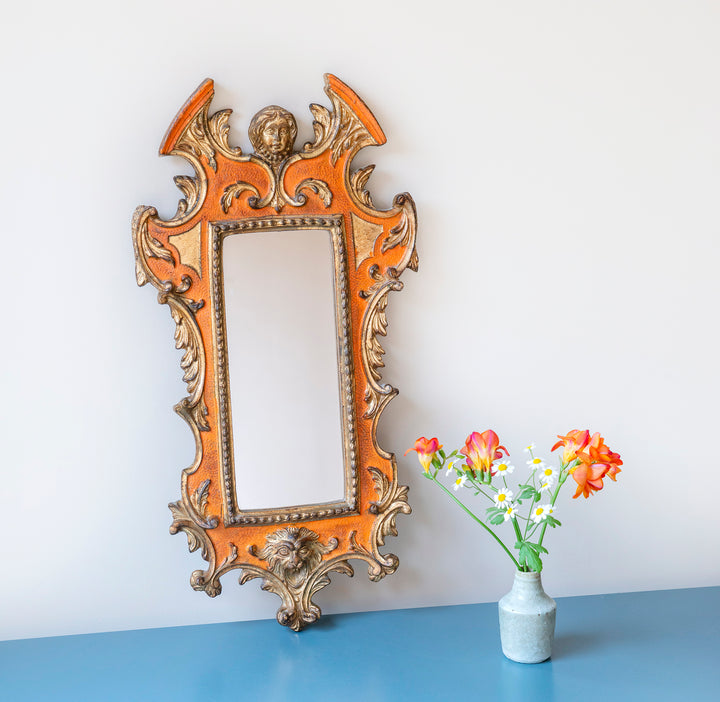 Carved Baroque Italian Mirror, 1960s