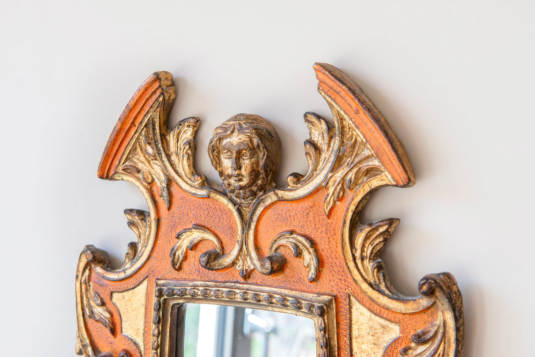 Carved Baroque Italian Mirror, 1960s