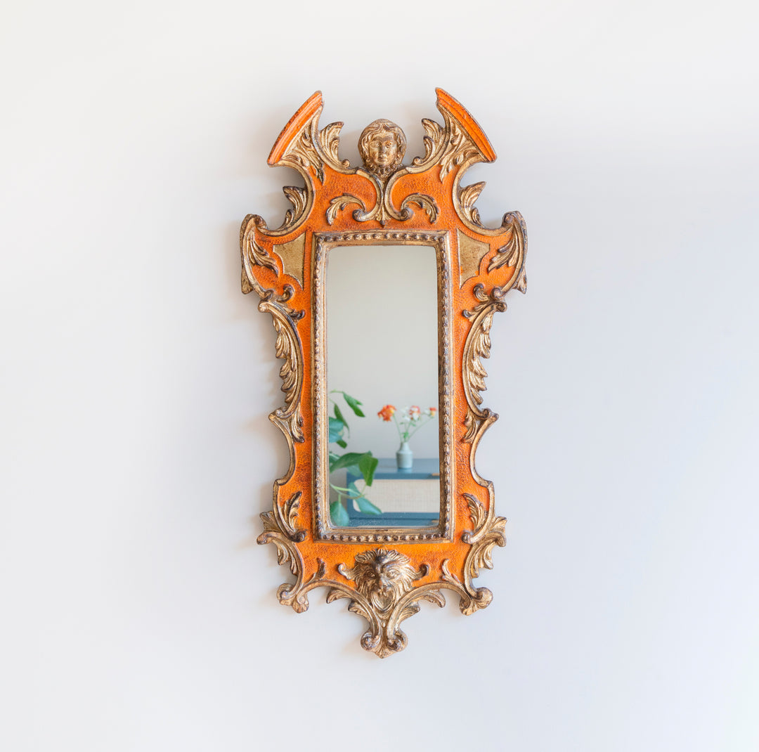 Carved Baroque Italian Mirror, 1960s