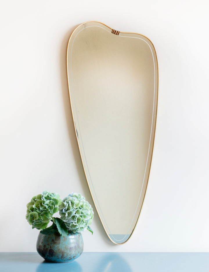 Asymmetrical 1950s Mirror, Mid Century Modern