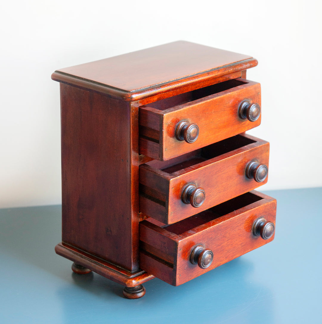 Small Mahogany Cabinet With Three Drawers, 1900s