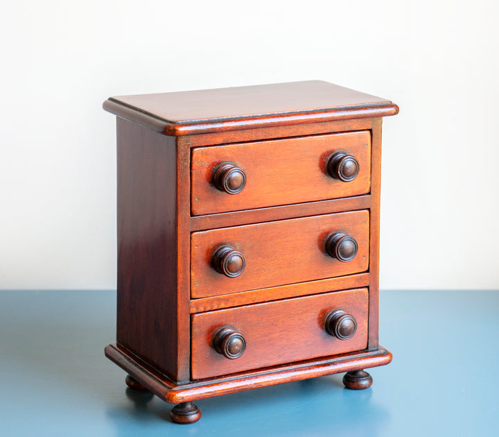 Small Mahogany Cabinet With Three Drawers, 1900s