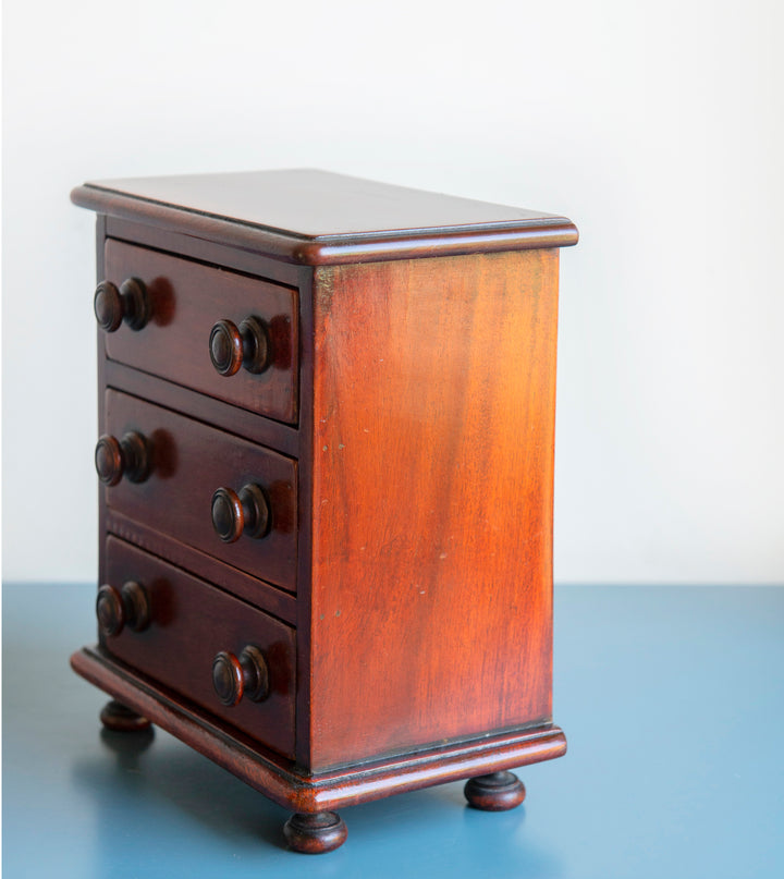 Small Mahogany Cabinet With Three Drawers, 1900s