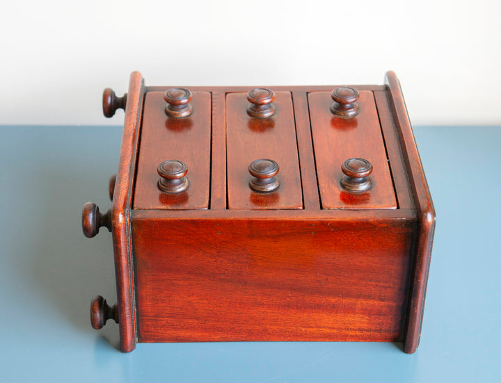 Small Mahogany Cabinet With Three Drawers, 1900s