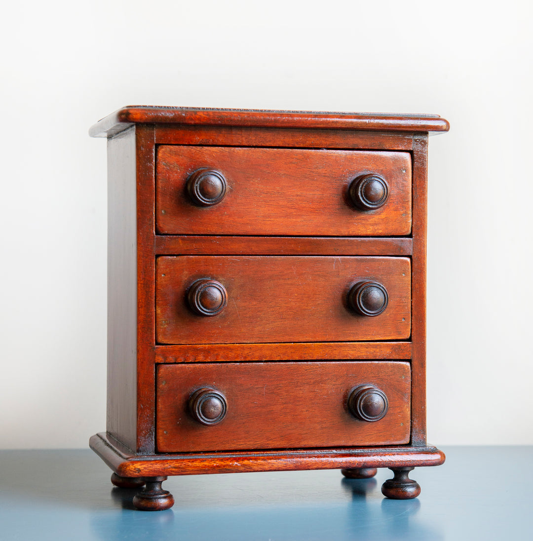 Small Mahogany Cabinet With Three Drawers, 1900s