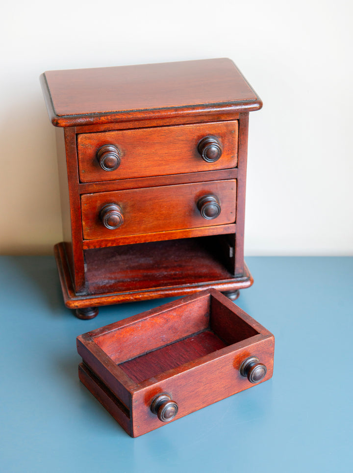 Small Mahogany Cabinet With Three Drawers, 1900s