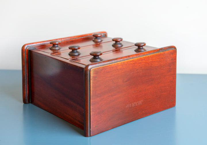 Small Mahogany Cabinet With Three Drawers, 1900s