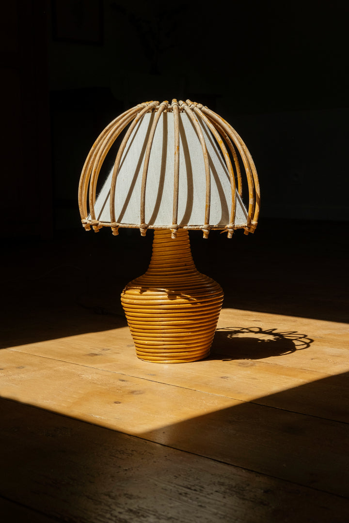 Large Bamboo Lamp by Louis Sognot, 1950s Design