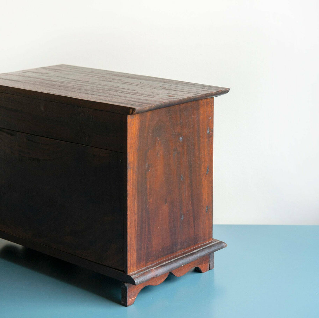 Antique Wooden Pharmacy Chest With 16 Small Drawers