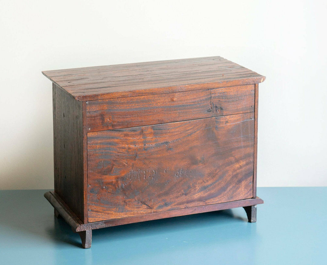 Antique Wooden Pharmacy Chest With 16 Small Drawers