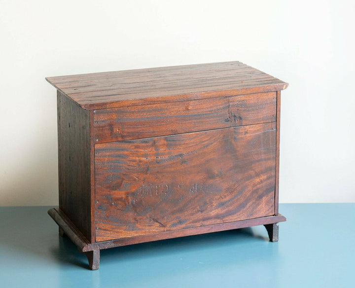 Antique Wooden Pharmacy Chest With 16 Small Drawers