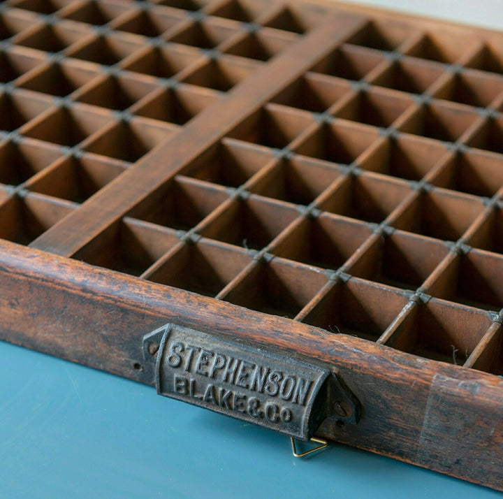 Antique Wooden Printers Tray, Stephenson Blake & Co