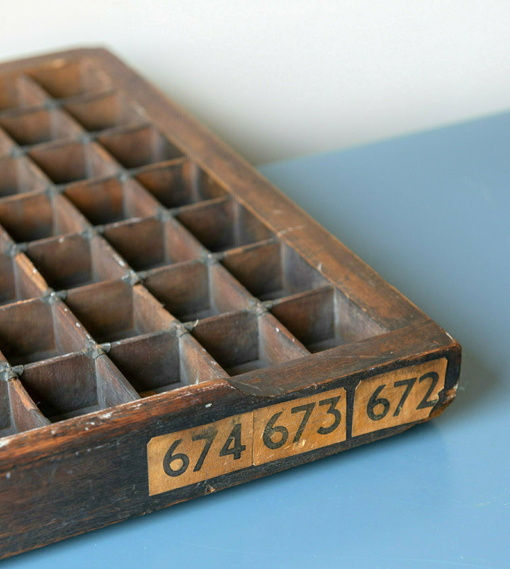 Antique Wooden Printers Tray, Stephenson Blake & Co