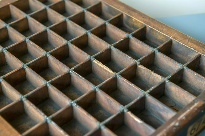 Antique Wooden Printers Tray, Stephenson Blake & Co