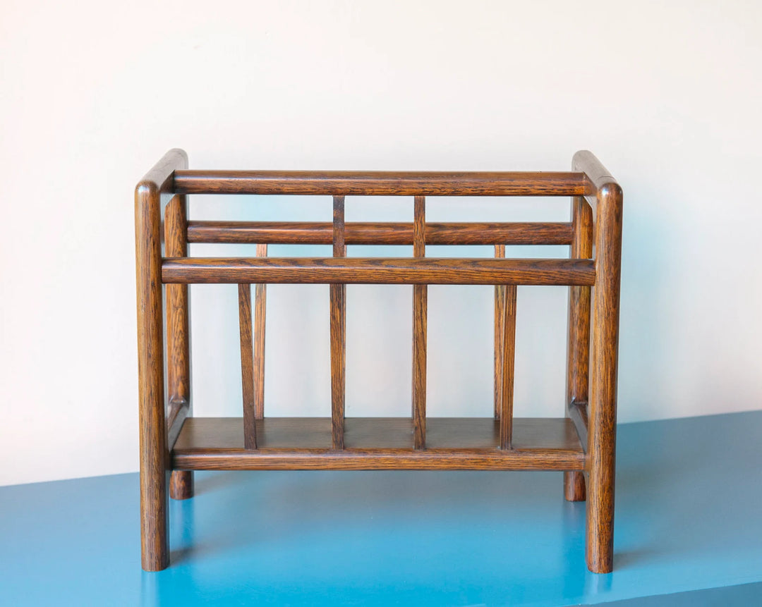 Mid Century Magazine Rack, Teak Wood