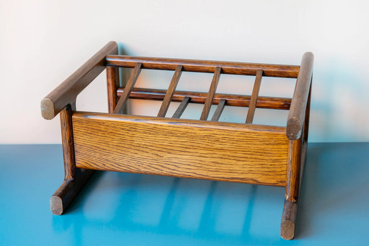 Mid Century Magazine Rack, Teak Wood