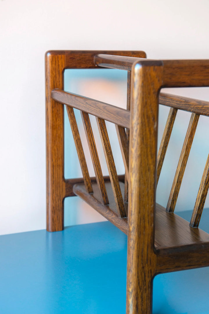 Mid Century Magazine Rack, Teak Wood