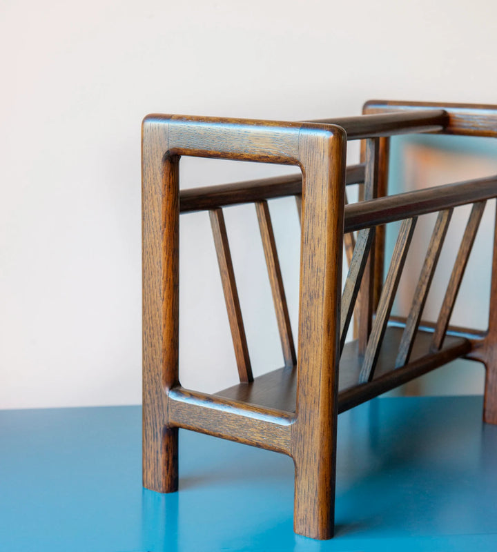 Mid Century Magazine Rack, Teak Wood