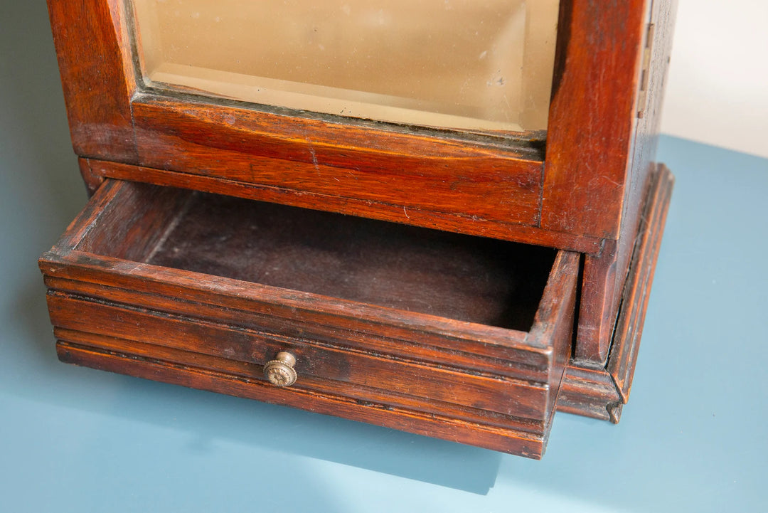 Antique Medicine Chest With Beveled Glass Mirror, 1900s