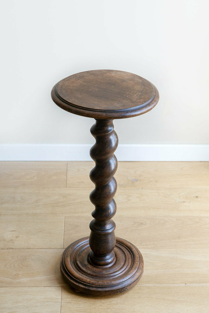 Tall Barley Twist Pedestal Table