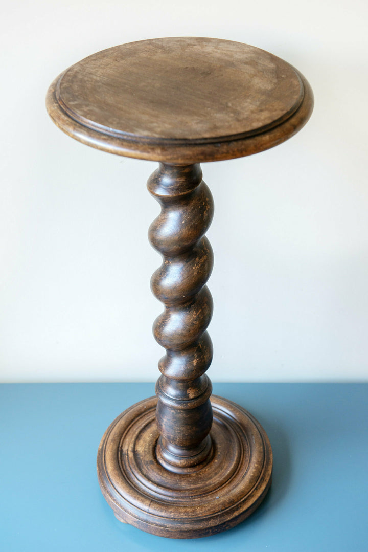 Tall Barley Twist Pedestal Table